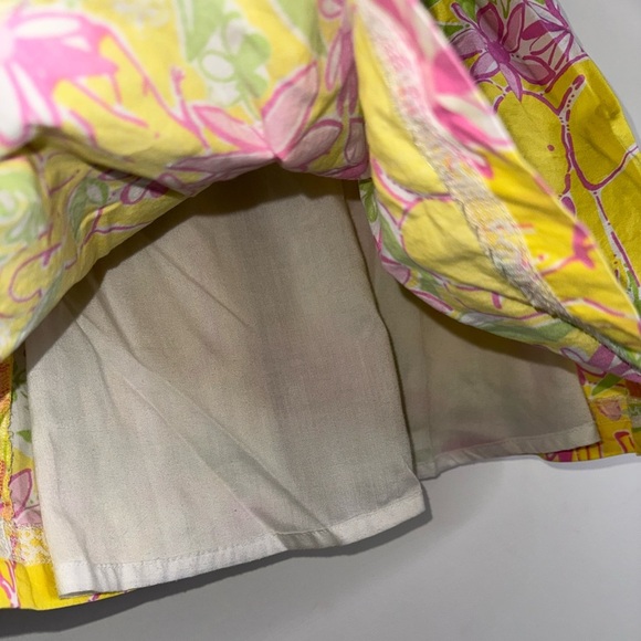 Vintage Lilly Pulitzer Dress Girl’s Garden Vista Jungle Elephant Yellow - Picture 7 of 7